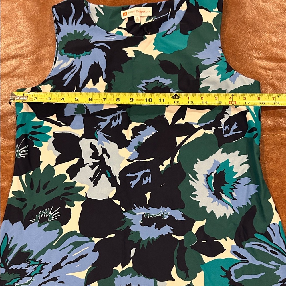 Floral Sheath Dress in Blue-Green - Picture 2 of 6